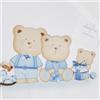 Ciliegina Set 3 Lenzuola Culla 100% Cotone Completo + sotto con elastici Federa Bambino Bambina idea regalo (Orsetti)