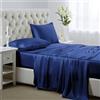 Tribeca Living Set di lenzuola per letto matrimoniale, in morbido rasatello di cotone a 300 fili, stampa floreale con tasche extra profonde, set di biancheria da letto da 4 pezzi, multicolore