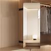 Generic Specchio per armadio girevole con design invisibile, pieghevole nascosto e telescopico per risparmiare spazio, ideale per camera da letto e guardaroba