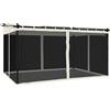 vidaXL Gazebo con Pareti in Rete Crema 4x3 m in Acciaio, Gazebo da Esterno, Padiglione, pergola, Gazebo da Patio, Padiglione da Giardino