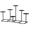 smtyle Candelabro natalizio fai da te, 6 candelabri da camino, decorazione per candele senza fiamma o in cera con decorazione in ferro nero su scrivania o pavimento