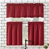 No. 918 Martine - Set mantovana e mantovana in microfibra semi-trasparente, 137,2 x 114,3 cm, colore: Rosso