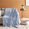 Karaca Ruby Stripe Wellsoft Coperta - 200 x 220 cm, versatile coperta morbida e calda per divano, matrimoniale, blu