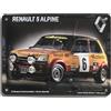 Les Collections Rétro Targa in metallo Renault 5 Alpine (20 x 15 cm) modello in rilievo