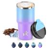 HoneyHolly Termos Caffè 600 ML, Tazza termica Riutilizzabili Prova di Perdite, Bicchiere Termico, Acciaio Inox 304, Travel Mug per Caffè Caldo e Freddo, Latte e Tè