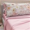 PETTI Artigiani Italiani - Lenzuola in Cotone con Federe in Stampa Digitale, Matrimoniale Maxi, Completo Lenzuolo Sopra e Sotto con Angoli, Floreale 06 21 Rosa, 100% Made in Italy