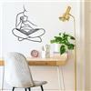 Wallity Hanah Home Elegante accessorio decorativo da parete in metallo, nero, 44,5 x 52 cm, 100% metallo, spessore 1,2 mm, perfetto per la decorazione moderna della casa e degli uffici
