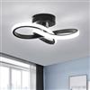 Comely Lampada a soffitto LED accogliente nera 25x25cm 22W Dimmbar lampada a soffitto moderna in alluminio 3000K 4500K 6500K per dormitorio soggiorno cucina corridoio