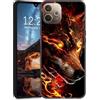 U.DARELIKE Cover per OPPO A5 Pro Custodia Ultra Sottile TPU Morbida Silicone Case Slim Back Cover Animale Lupo Fuoco Disegni Ragazze Donne Bumper Protettiva Case per OPPO A5 Pro