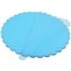 Decoraparty 50 Veli Celesti in Organza, Porta Confetti per Bomboniera Confettata, Cerimonia, Comunione, Battesimo, da Maschio, Cresima, Velo di Fata Rotondo Azzurro Cielo - diam. 24 cm