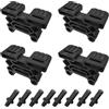 cyclingcolors 4x Supporto per Doghe 38 x 8 mm + 8x bulloni perni inserto plastica 11 mm Tripla Sospensione per Letto Flessibile Mobili, Nero