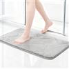 Cozary Tappeto da Bagno in Schiuma di Memoria Assorbente, Antiscivolo, Tappeto da Bagno, Lavabile, per la Cucina, la Camera da Letto, il Bagno e l'ingresso, 60 x 40 cm