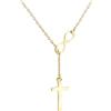 Sofia Milani - Collana da Donna in Argento 925 - Placcata in Oro - Ciondolo a Croce Infinito - N0767