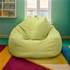 HORLSKI Grandi pouf per interni ed esterni, per adulti, impermeabili, a forma di pera, in poliestere, senza imbottitura, per soggiorno, giardino, verde, 100 x 120 cm