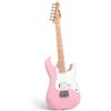 SONICAKE Chitarra Elettrica per Bambini 30, Corpo in Legno Massello con Pickup Humbucker, Manico e Tastiera in Legno Monopezzo, Chitarra Junior QGT-50 (Rosa)