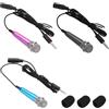 QUARKZMAN 3 Pz Mini Microfono, Mini Mic Piccolo Microfono Telefono Mic Piccolo Microfono Con Copertura In Schiuma Per Registrare La Voce Del Telefono, Rosa Acceso/Nero/Blu