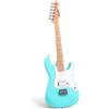 SONICAKE Chitarra Elettrica per Bambini 30, Corpo in Legno Massello con Pickup Humbucker, Manico e Tastiera in Legno Monopezzo, Chitarra Junior QGT-50 (Verde)