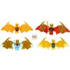 LEGO Set combo drago dorato cristallizzato Ninjago: Cole Jay Zane e Kai Minifigure con armi
