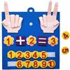 Rakiuty Giocattolo Didattico per Bambini, Conteggio Numeri delle Dita in Feltro, Board Matematico con Mani in Feltro, Giocattolo per Contare i Numeri delle Dita in Feltro
