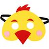 Jtnohx Maschere Animali in Feltro Maschera d'Halloween per Bambini Pollo