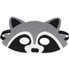 Jtnohx Feltro Maschere Animali, 10 Pz Maschera Halloween, Costume Animale per Compleanno Party Forniture (maschera procione)