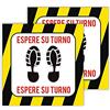 Criscolor Vinile Quadrato Attesa Turno Giallo Adesivo Pavimento