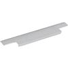 Furnipart Listello per maniglia, larghezza 195 mm, manico profilato, manico senza bordo sporgente, effetto alluminio acciaio inossidabile