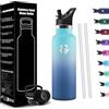 HoneyHolly Borraccia Termica Bambini 500 ML, 18/8 Acciaio Inox, Bottiglia Termica, Senza BPA, Borracce, Sottovuoto a Doppia Parete, Borracce Termiche con Cannuccia, Termos per Scuola, Sport, Outdoor