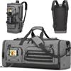 FRETHIND Borsa sportiva con funzione zaino per uomo e donna, 3 in 1, da 50 l, tattica, grande borsa da viaggio con scarpa, impermeabile, per nuoto, alpinismo, viaggi, Weekender, grigio