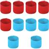 HENGBIRD 10 Pezzi Fascia da Braccio per Capitani, Fascia da Capitano Calcio, Rosso e Blu Fascia Braccio, Fascia da Braccio Capitan Football Adatto per Calcio Basket Rugby Tennis Netball