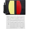 Penitue Kit Arbitro Calcio, Cartellini Gialli Rossi con Portacarte Fogli Segnapunti Matita Professionale Set Arbitrale con Ammonizioni per Calcio Pallavolo Pallacanestro Partite Sportive & Allenamento