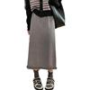 SUIUOI Gonna Lunga Donna Inverno Vita Alta Vintage,Lana Maxi Gonne Vita Elastica Lunga e Linea ad A,Elegante Lunga Gonna A-Line Plissettata Svasata Gonne
