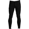SWJGLITTR Pantaloni da uomo in denim con fori al ginocchio skinny invecchiato gamba affusolata jeans slim fit strappato stretch jeans pantaloni, nero, M