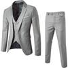 Generisch 2026 - Bambini Bambino Bambino Bambino Ragazzi Primavera Solido Manica Lunga Pantaloni Cappotto Vestiti Gilet Vestiti 3PC Abbigliamento Camicia Ragazzi 152, grigio., 13-14 Jahre