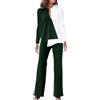 HEONSATI Vestito Donna Elegante Sportivo Completo Set Da Cerimonia Manica Lunga Eleganti Aperto Davanti Colletto Complete Da Lavoro Casual Completo Da Cocktail Giacche E Pantalone Business Abito Ufficio