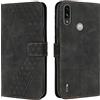 OKZone Cover per Motorola Moto E7 Power/E7i Power, Custodia in PU Pelle per Motorola Moto E7 Power/E7i Power, Custodia a Libro Folio Portafoglio con Chiusura Magnetica Wallet Case Cover (Nero)
