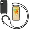 GoodcAcy Cover con Collana per Oppo Reno8 T 5G/Oppo A1 Pro,Custodia Silicone Liquido con cordini,Custodie con Regolabile Collana Antiurto AntiGraffio Case con Laccio Tracolla per Oppo A1 Pro,Nero