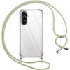 Pnakqil Cover per Samsung Galaxy A26 5G con Cordino, Trasparente Custodia con Laccio Tracolla Cellulare Girocollo Collana Protettiva per Samsung A26 5G 6.5 Pollic, Verde