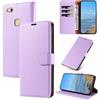 KKEIKO Cover per Huawei P10 Lite, Antiurto Custodia in PU Pelle con Slot per Porta Carte, Magnetico Protettiva Cover per Huawei P10 Lite, Viola