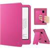 FINTIE Custodia per 7 Kindle Paperwhite (12ª Gen) / Colorsoft - 2024/2025 | Protettiva Supporto Cover con Slot per Schede & Hand Strap per Kindle Paperwhite e Kindle Colorsoft Signature, Rosa