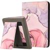 MOKASE per 6 Kindle Paperwhite 5/6/7a Generazione Custodia 2012,2013,2015,2016 (Modello: EY21 / DP75SDI), Custodia rigida in pelle PU, Risveglio/Sonno Automatico con Cinghia a Mano, Pink Marble