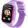 JUBUNRER 4G Smartwatch Bambini GPS Telefono Videochiamata SOS Sveglia Contapassi Fotocamera Giochi Calcolatrice Impermeabile Orologio Bambina Bambino Ragazzi Ragazze 3-12 Anni Regalo-