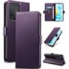 Yunubeyii Cover Libro per Honor 200 Lite 5G - [Blocco RFID] Luxury PU Leather Portafoglio Card Holder Magnetic Phone Custodia con Kickstand, Cover Protettiva Antiurto, Viola