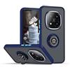 EASSGU Custodia per POCO X7 5G / Redmi Note 14 Pro 5G (6.67 Inches), Cover Trasparente con Supporto ad Anello, Custodia in Silicone TPU Antiurto e Anticaduta - Blu Reale