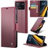 Rerzoiro Cover per Xiaomi Poco X6 Pro 5G Custodia Portafoglio [Blocco RFID] Premium Pelle PU Wallet Case Flip Libro con Porta Carte Slot Supporto Flip Case per Xiaomi Poco X6 Pro 5G, Rosso