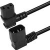 GELRHONR Cavo di prolunga dell'alimentazione PDU da 90 gradi IEC320 C14 ad angolo retto C13, cavo di alimentazione da C14 maschio a C13 femmina ad angolo retto-50cm (Right C14 to Right C13)