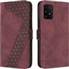 OKZone Cover per Samsung Galaxy A91/M80S/S10 Lite, Custodia in Pelle Samsung A91/M80S/S10 Lite, Cover a Libro Magnetica Portafoglio Folio PU Pelle Flip Caso con Wallet Case Cover (Rosso)
