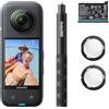 Insta360 X3 Pack Starter - Fotocamera impermeabile a 360° con sensore da 1,27 cm, 5,7 K 360°, 72 MP 360°, stabilizzazione, touch screen da 5,8 cm, rilevamento delle vibrazioni