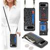 SailorTech Custodia per Google Pixel 8 Pro in Pelle Portafoglio con porta carte di credito, Cover per Pixel 8 Pro Cellulare Regolabile Collana con slot per carte di credito-Leopardo Nero