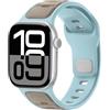Anlinser Compatibile con Cinturino Apple Watch 42mm 41mm 40mm 38mm, Cinturini in Silicone Sport Loop per iWatch Serie 11 10 9 8 7 6 5 4-1 SE, Azzurro